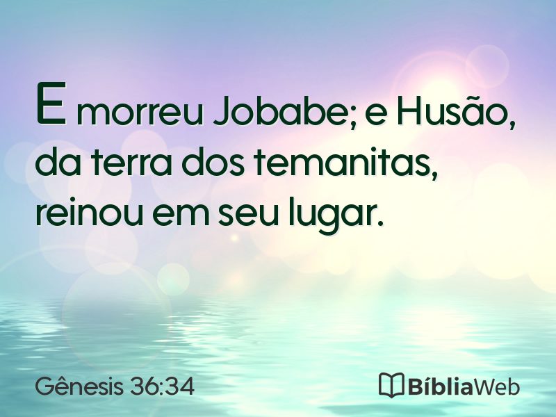 Gênesis 36:34 em imagem para compartilhar