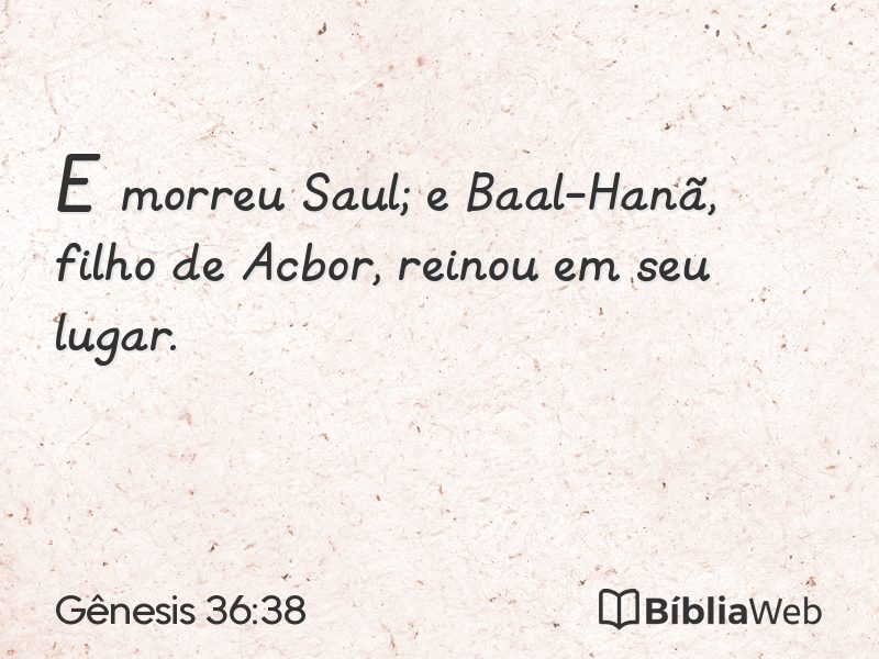 Gênesis 36:38 em imagem para compartilhar