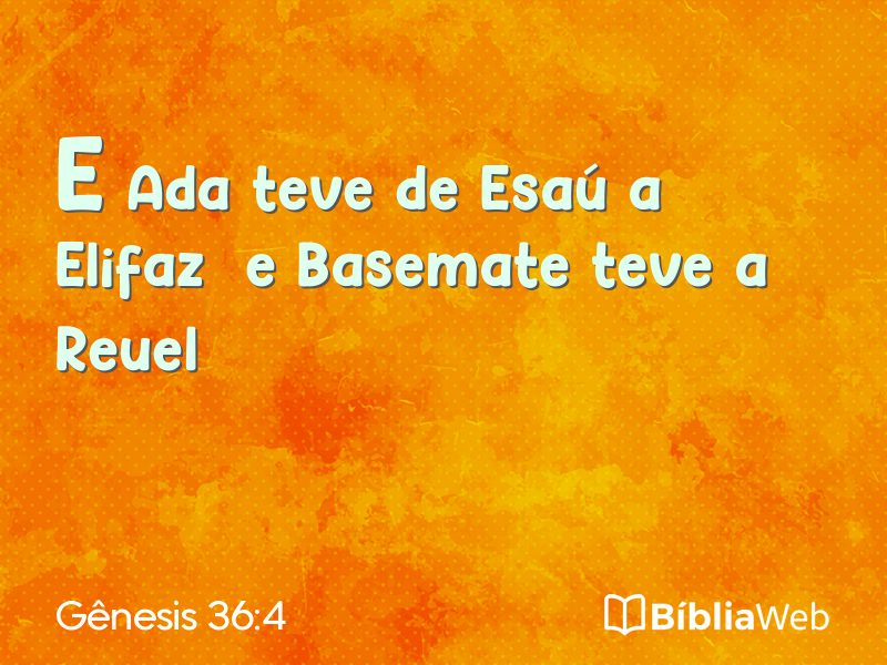 Gênesis 36:4 em imagem para compartilhar