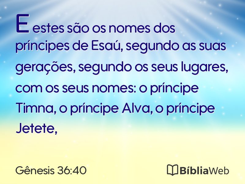 Gênesis 36:40 em imagem para compartilhar