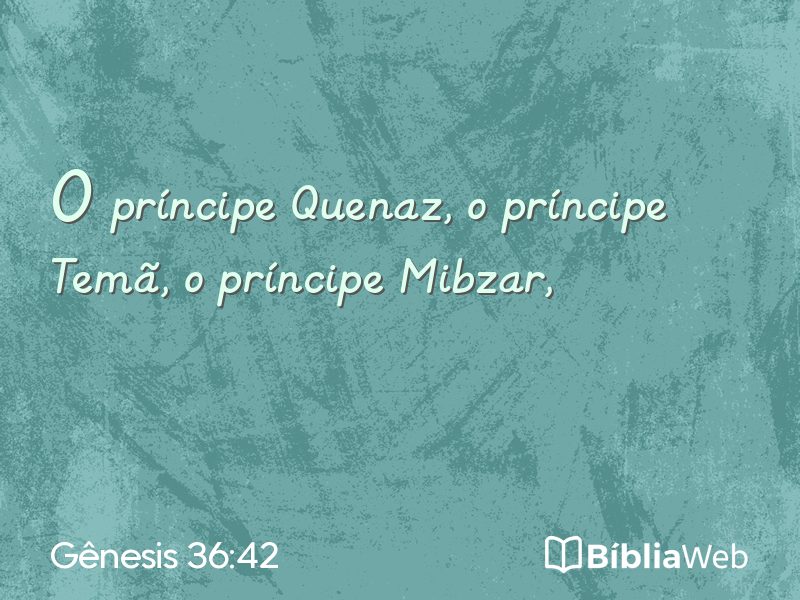 Gênesis 36:42 em imagem para compartilhar