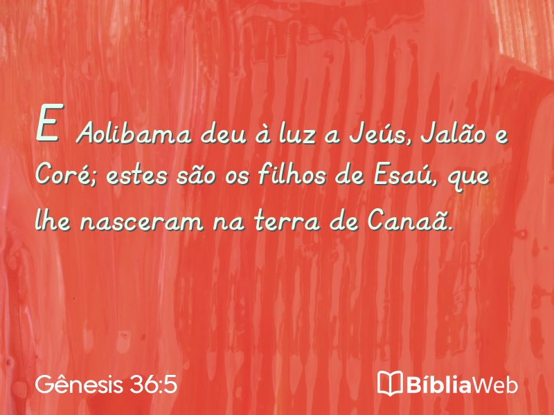 Gênesis 36:5 em imagem para compartilhar