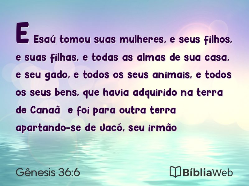 Gênesis 36:6 em imagem para compartilhar