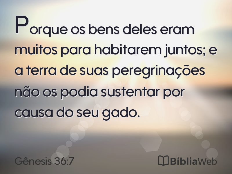 Gênesis 36:7 em imagem para compartilhar