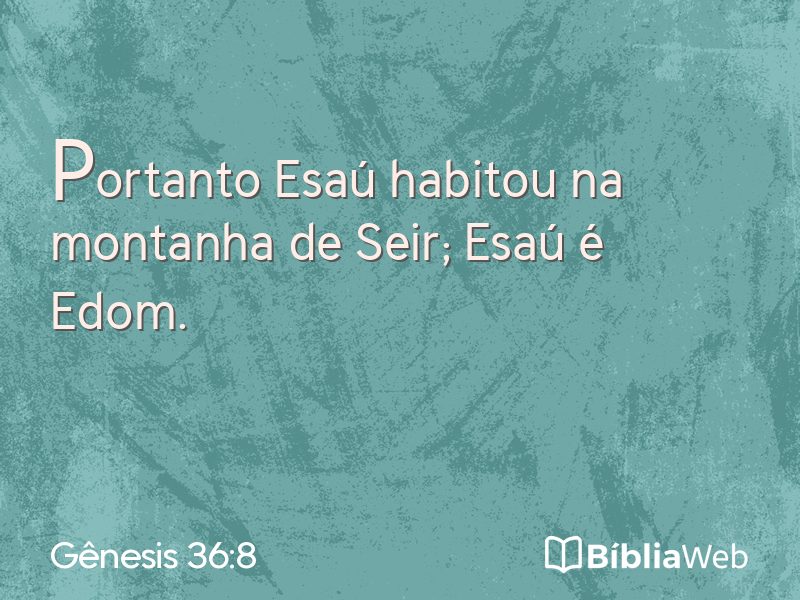 Gênesis 36:8 em imagem para compartilhar