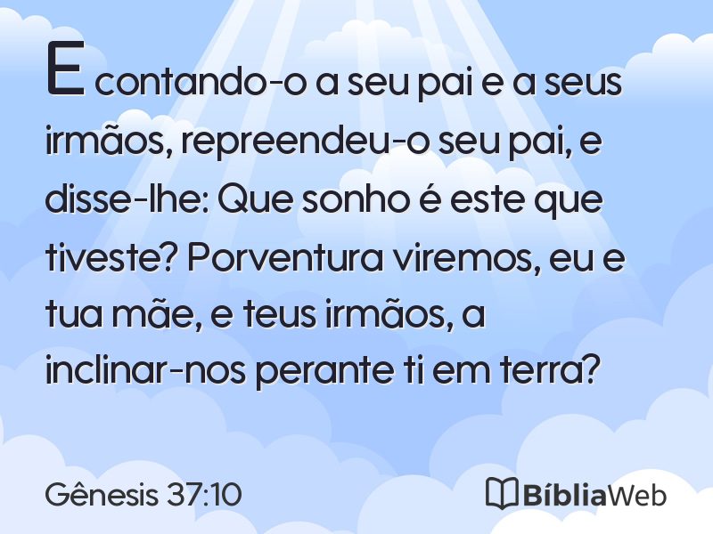 Gênesis 37:10 em imagem para compartilhar