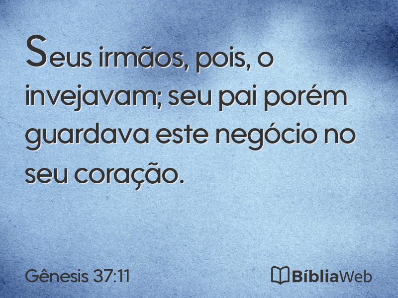 Gênesis 37:11 em imagem para compartilhar