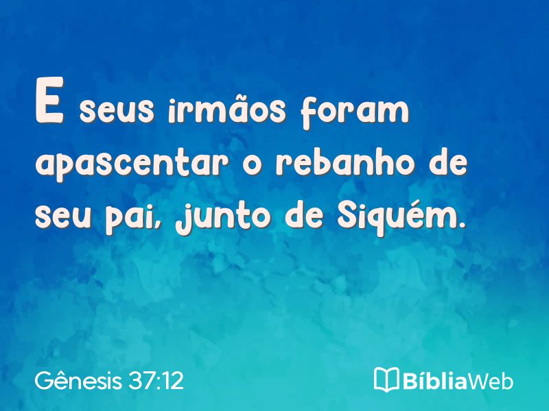 Gênesis 37:12 em imagem para compartilhar