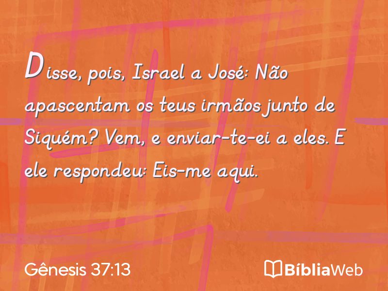 Gênesis 37:13 em imagem para compartilhar