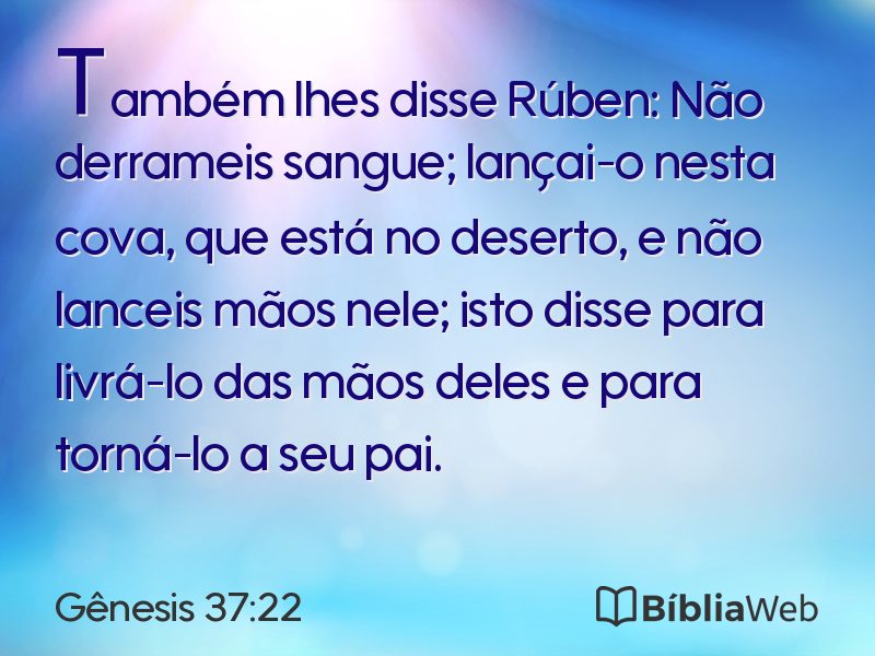 Gênesis 37:22 em imagem para compartilhar