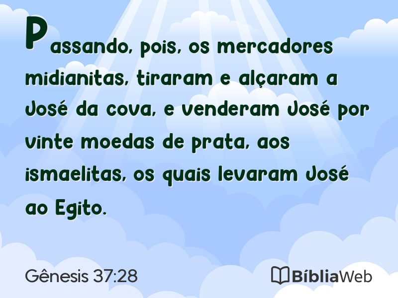 Gênesis 37:28 em imagem para compartilhar