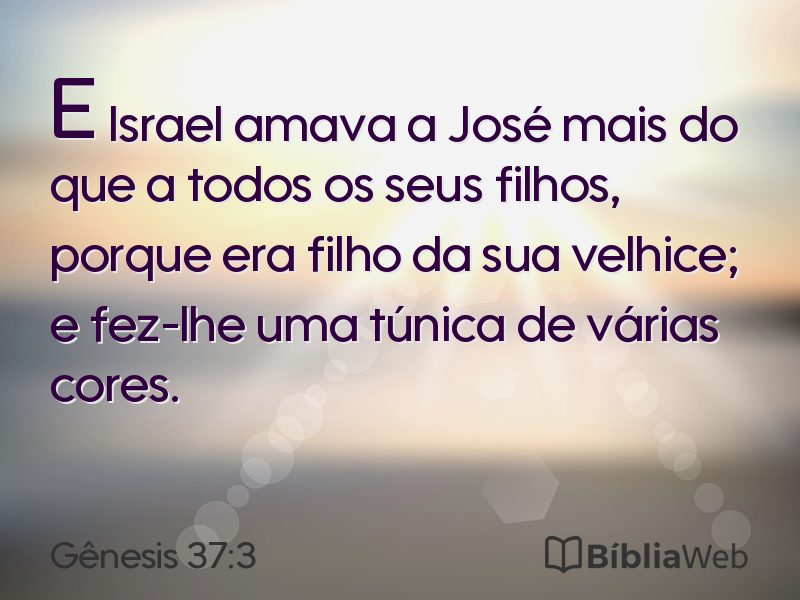 Gênesis 37:3 em imagem para compartilhar