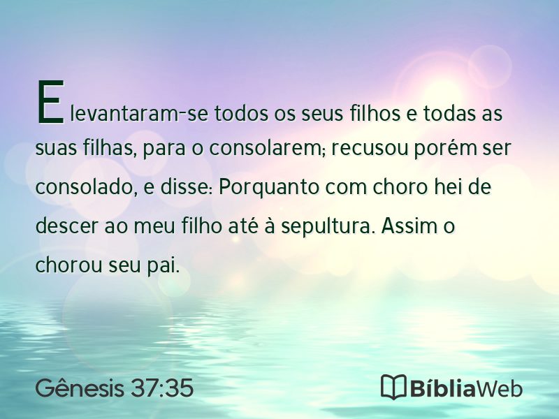 Gênesis 37:35 em imagem para compartilhar