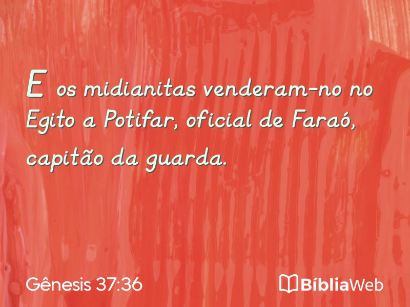 Gênesis 37:36 em imagem para compartilhar