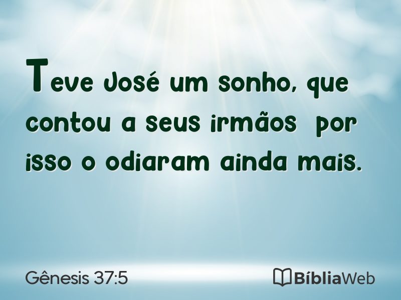Gênesis 37:5 em imagem para compartilhar