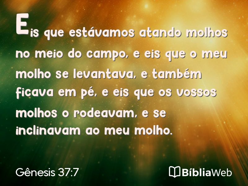 Gênesis 37:7 em imagem para compartilhar