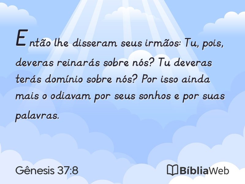 Gênesis 37:8 em imagem para compartilhar