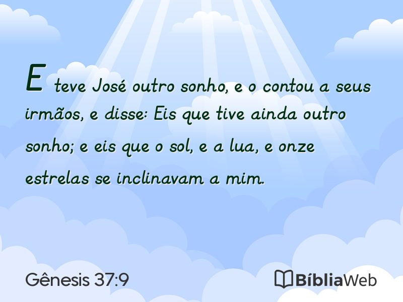 Gênesis 37:9 em imagem para compartilhar