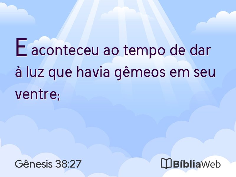 Gênesis 38:27 em imagem para compartilhar