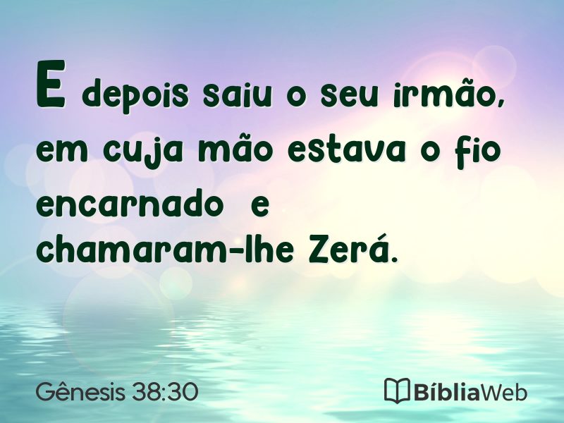 Gênesis 38:30 em imagem para compartilhar