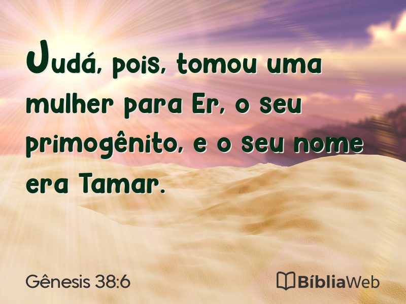 Gênesis 38:6 em imagem para compartilhar