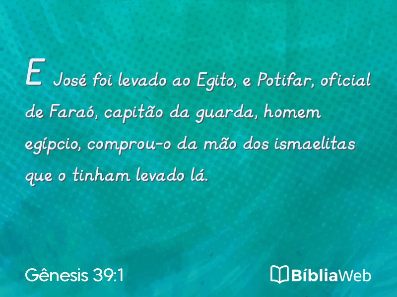 Gênesis 39:1 em imagem para compartilhar