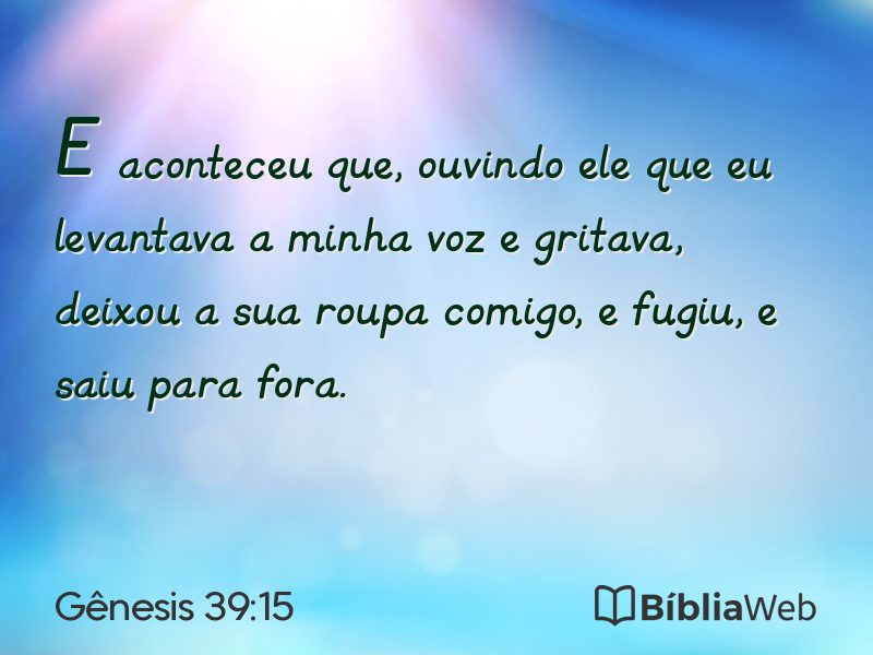 Gênesis 39:15 em imagem para compartilhar