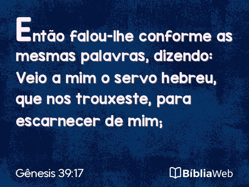 Gênesis 39:17 em imagem para compartilhar
