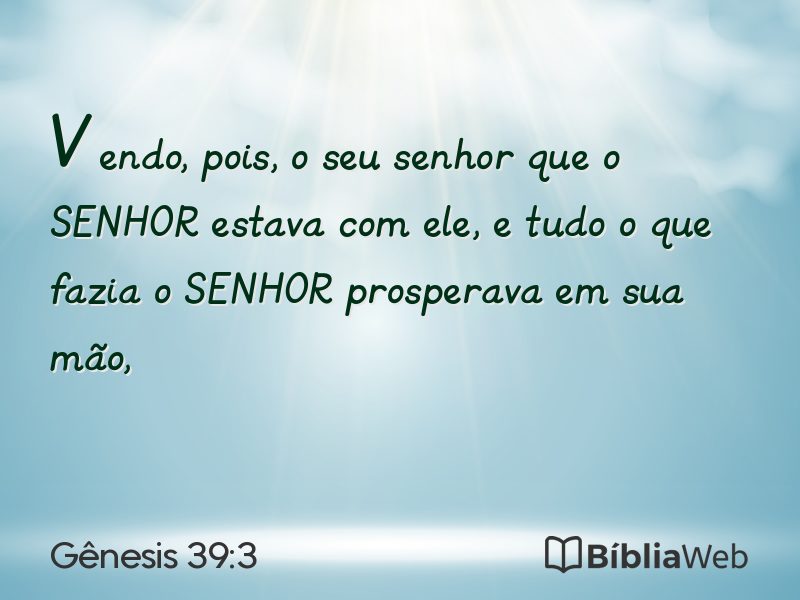 Gênesis 39:3 em imagem para compartilhar