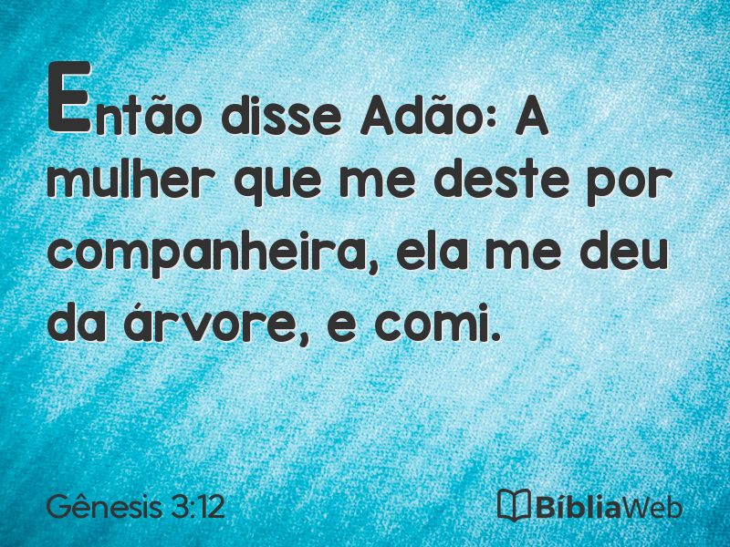 Gênesis 3:12 em imagem para compartilhar