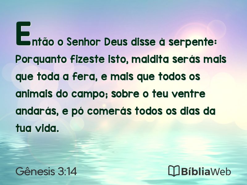 Gênesis 3:14 em imagem para compartilhar