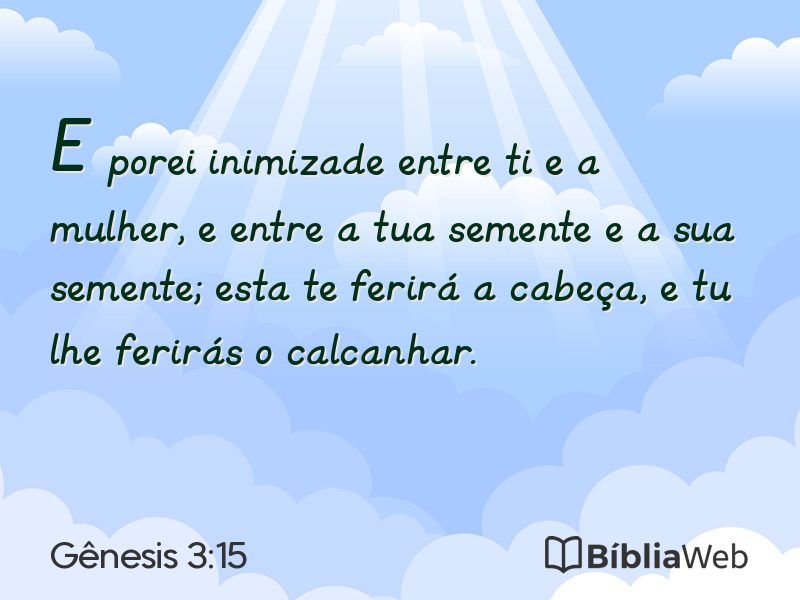 Gênesis 3:15 em imagem para compartilhar