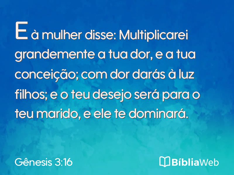 Gênesis 3:16 em imagem para compartilhar