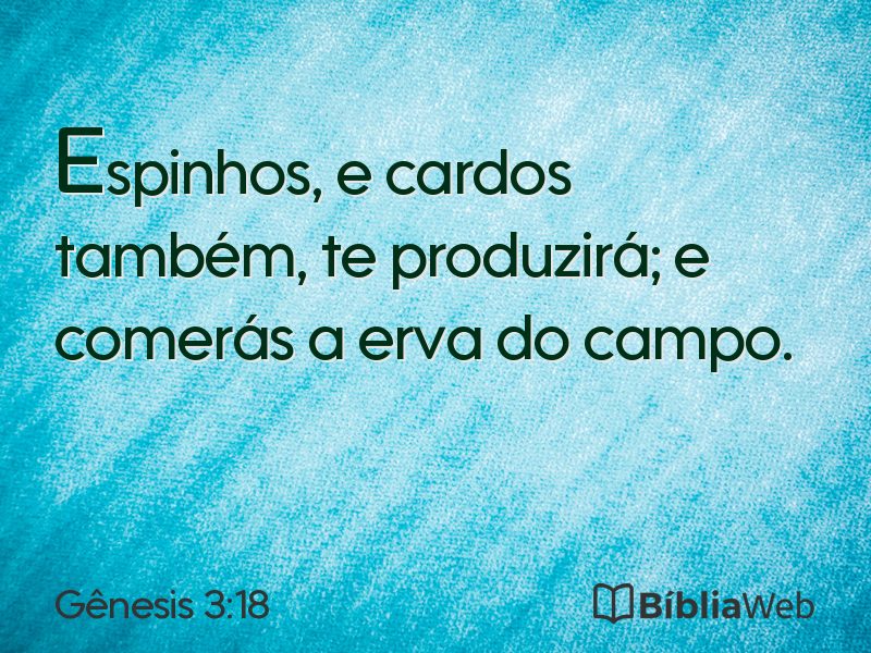 Gênesis 3:18 em imagem para compartilhar