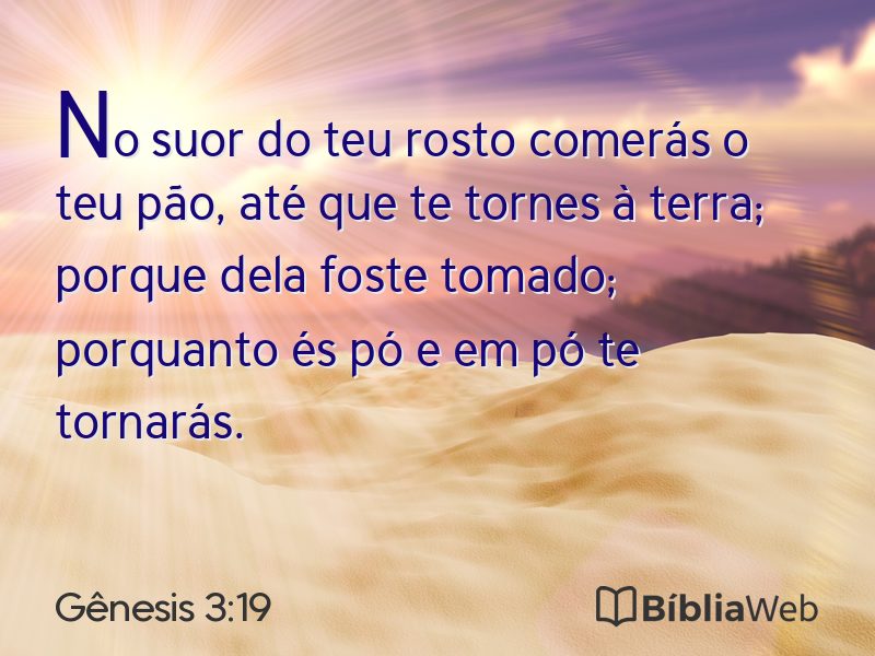 Gênesis 3:19 em imagem para compartilhar