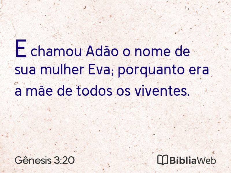 Gênesis 3:20 em imagem para compartilhar