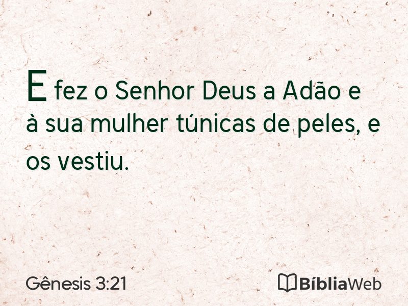 Gênesis 3:21 em imagem para compartilhar