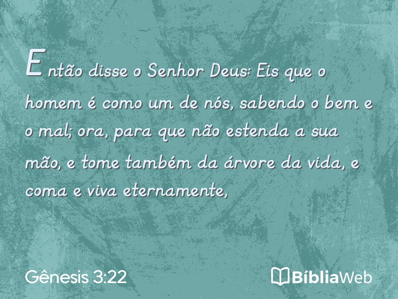 Gênesis 3:22 em imagem para compartilhar