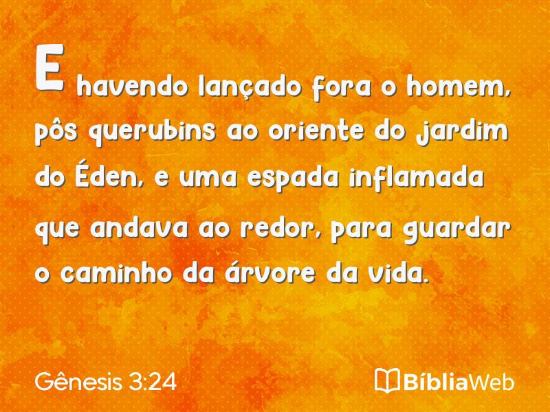 Gênesis 3:24 em imagem para compartilhar