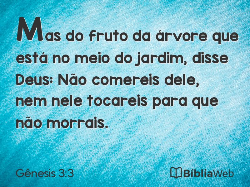 Gênesis 3:3 em imagem para compartilhar