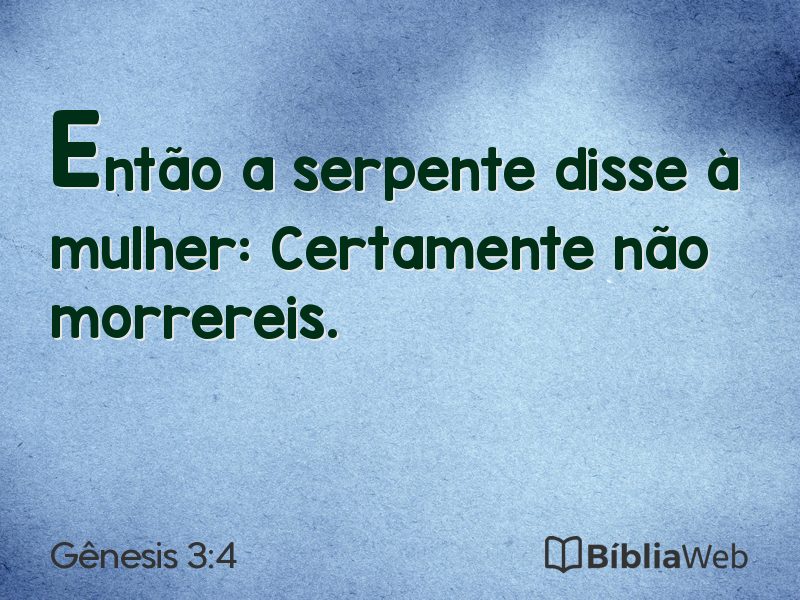 Gênesis 3:4 em imagem para compartilhar