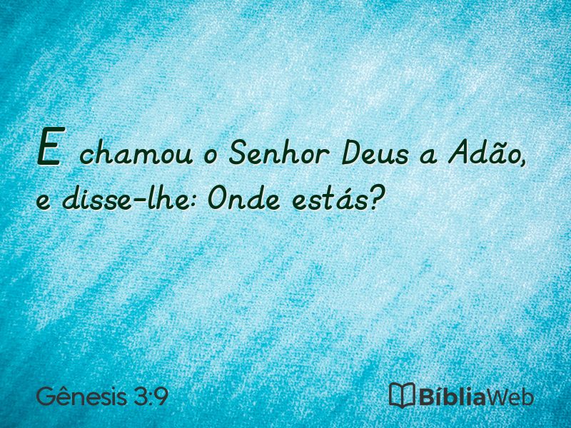 Gênesis 3:9 em imagem para compartilhar