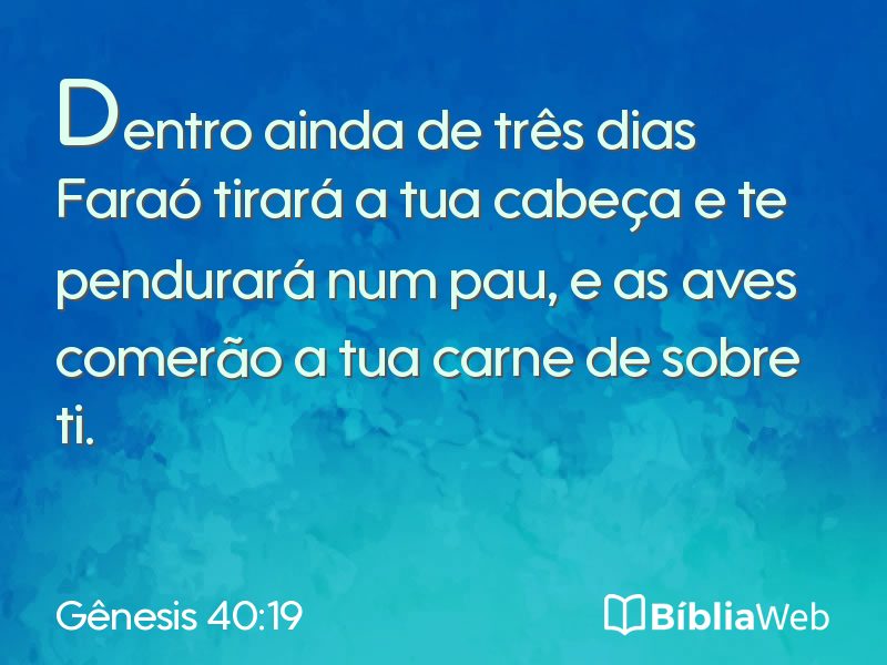 Gênesis 40:19 em imagem para compartilhar