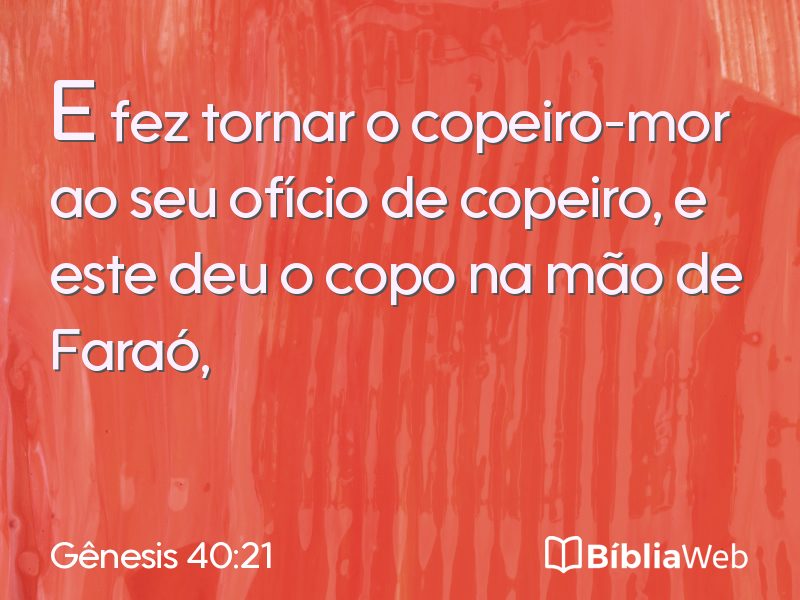 Gênesis 40:21 em imagem para compartilhar