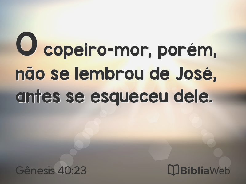 Gênesis 40:23 em imagem para compartilhar