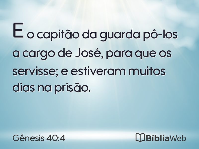 Gênesis 40:4 em imagem para compartilhar