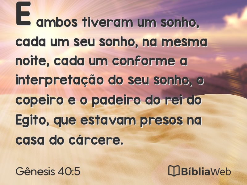 Gênesis 40:5 em imagem para compartilhar