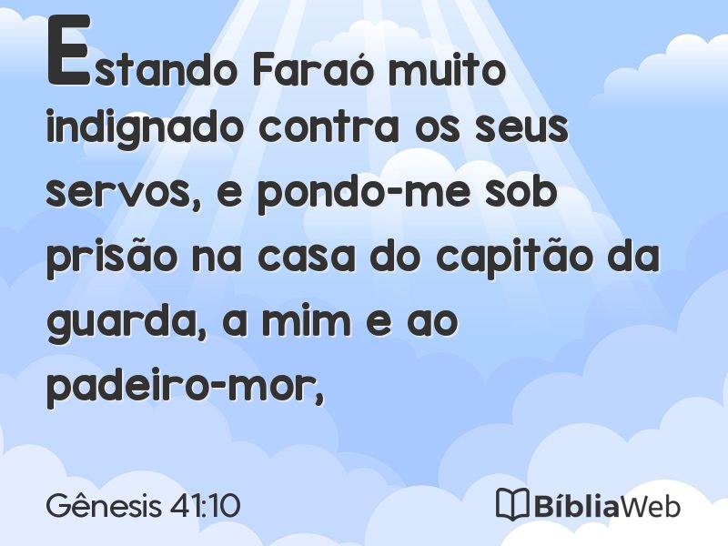 Gênesis 41:10 em imagem para compartilhar