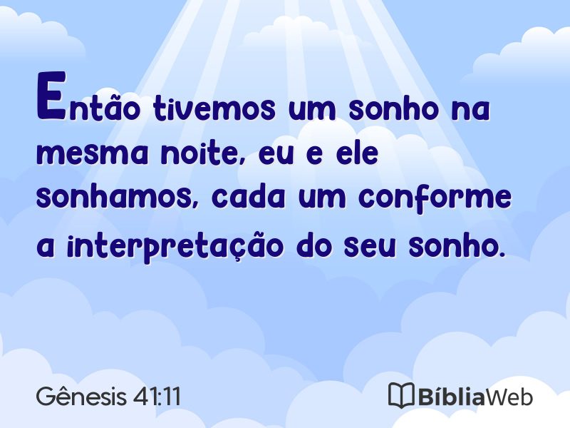 Gênesis 41:11 em imagem para compartilhar