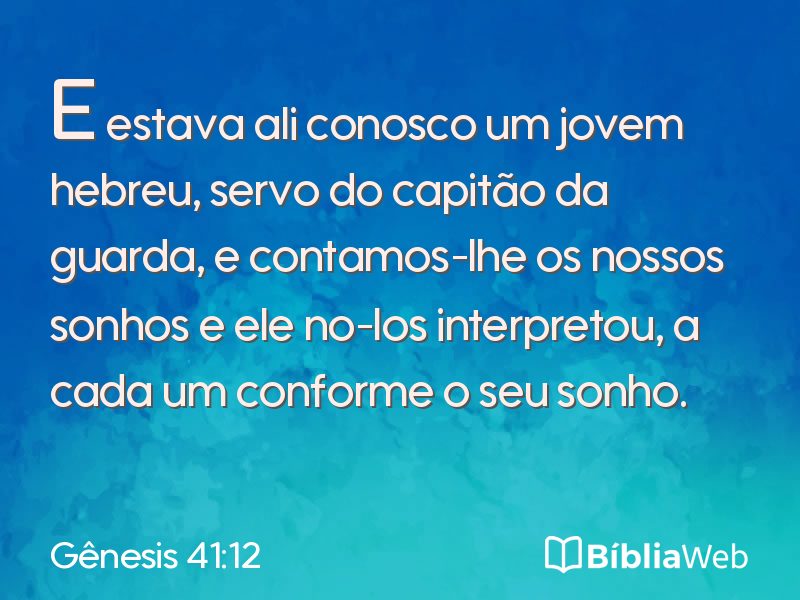 Gênesis 41:12 em imagem para compartilhar